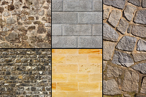 10 Hi-Res STONE WALL TEXTURES Vol.1