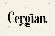 Cergian Elegant Ligature Serif Font