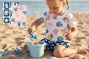 Summer Vibes Seamless backgrounds, a Pattern Graphic by Pattern + watercolor (Thumbnail 11 of 13)