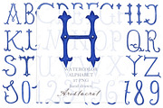 Watercolor Wedding Monogram Letters, a Decorative Illustration by LABFcreations (Thumbnail 3 of 4)
