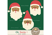 Santa Christmas Digital Papers, a Pattern Graphic by JennyL Designs (Thumbnail 2 of 5)