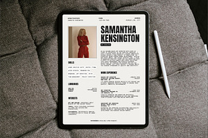 Modern One Page Resume Template, a Resume Template by Moscovita Studio