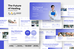 The Future of Healing Google Slides, a Presentation Template by QR Design Studio