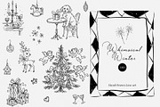 Whimsical Winter: Hand-Drawn Clipart, a Decorative Illustration by divanovskaya_nv (Thumbnail 1 of 13)