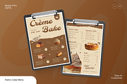 Pastry Cake Menu, a Flyer Template by Annora Studio (Thumbnail 1 of 6)