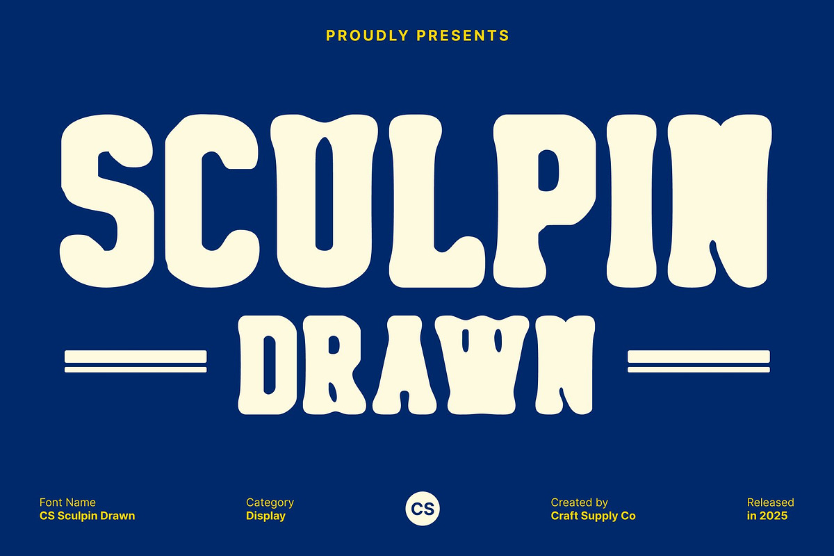 CS Sculpin Drawn, a Sans Serif Font by Craft Supply Co. (Photo 1 of 8)