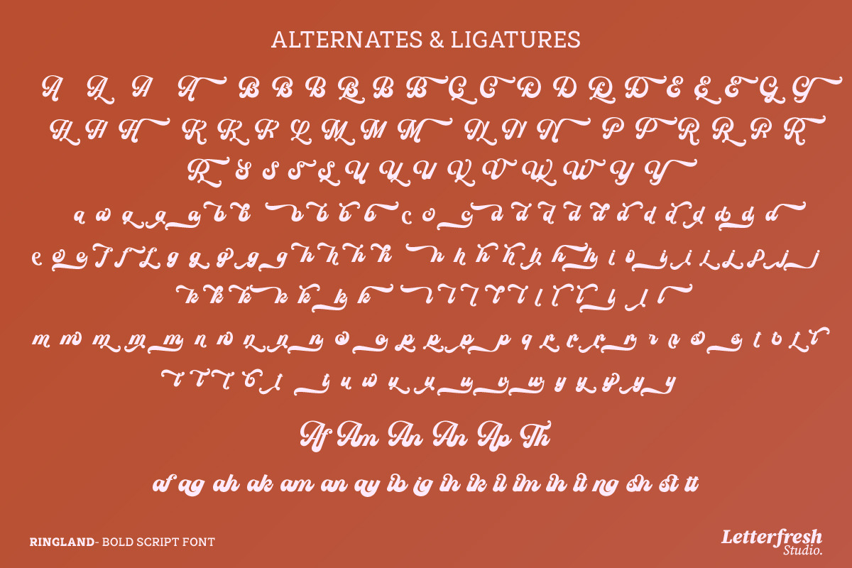 Ringland Script Font, a Script Font by Letter Fresh (Photo 10 of 10)