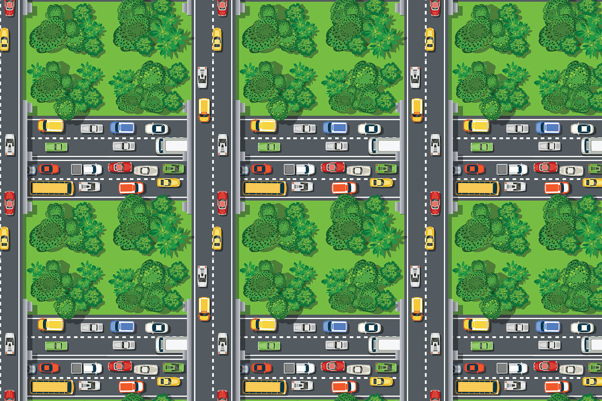 Seamless Pattern Map City, a Pattern Graphic by AlexZeL (Photo 7 of 7)