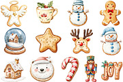 Christmas Cookie Clipart, an Illustration by Designking (Thumbnail 3 of 4)