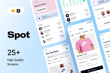 Spot iOS UI Kit, a Templates & Theme by Craftwork