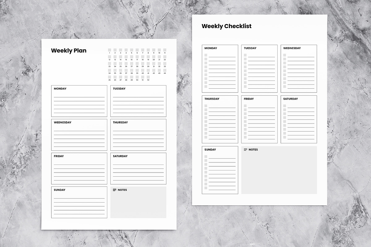 Minimalist Planner Templates, a Flyer Template by Template Temple (Photo 3 of 5)
