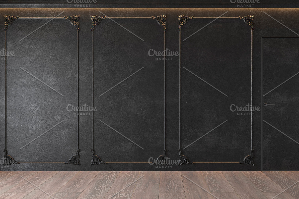 Modern classic black interior, a Household Mockup by YKvisual