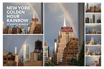New York Golden Hour Rainbow Photos