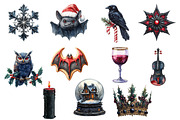 Gothic Christmas Day Clipart Bundle, an Illustration by Daily.Designs (Thumbnail 3 of 3)