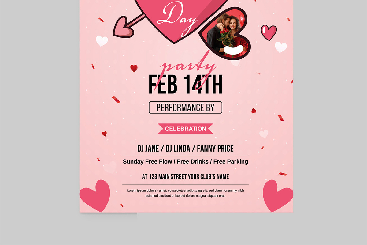Valentine Flyer Layout, a Flyer Template by MightyDesign (Photo 5 of 8)