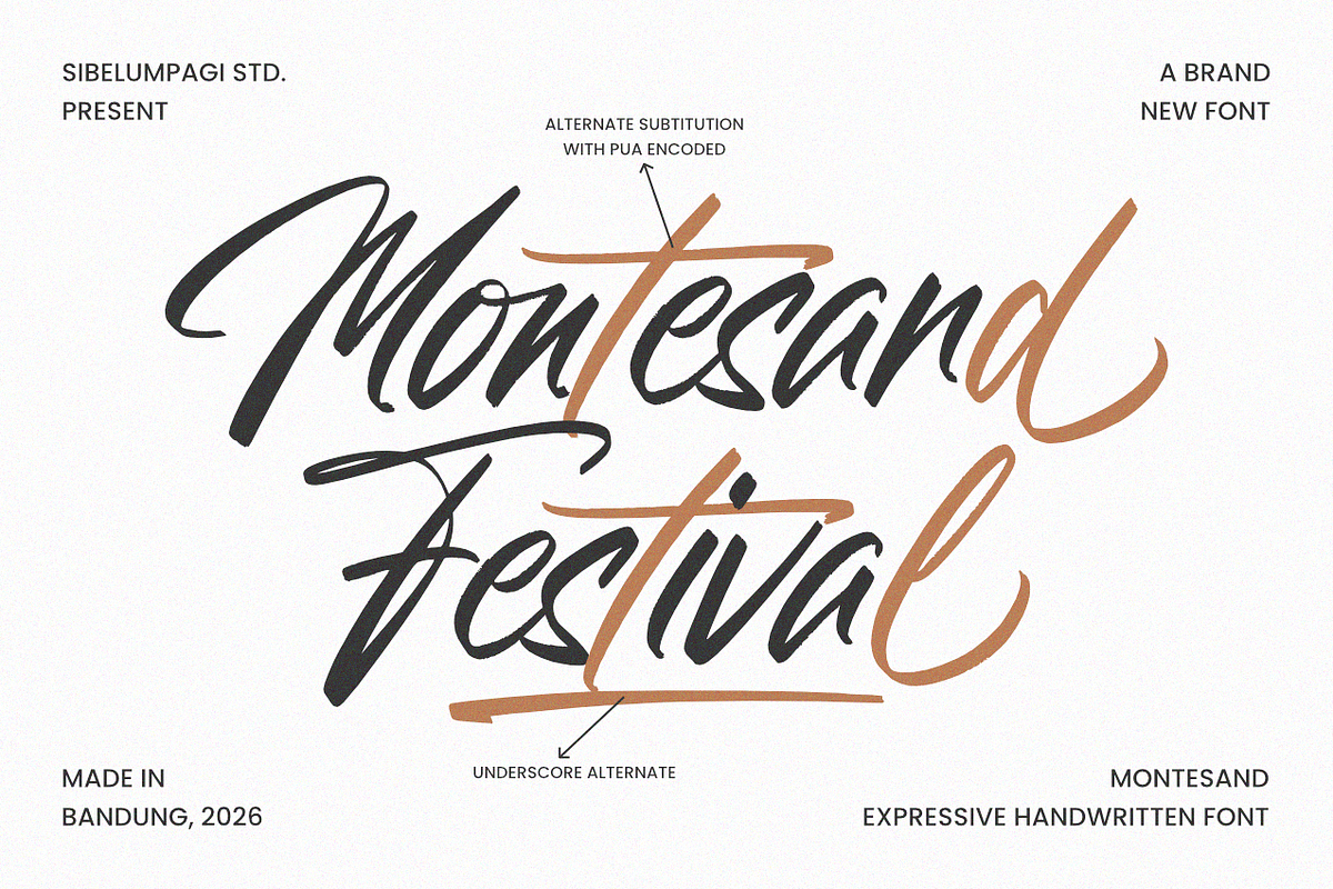 Montesand - Handwritten Font, a Handwritten Font by Sibelumpagi Studio (Photo 5 of 10)