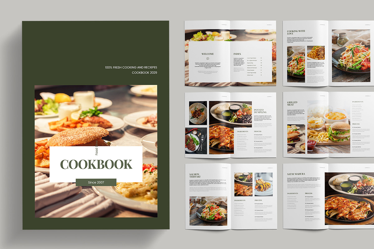 Cookbook Template, a Brochure Template by Pixelpick (Photo 1 of 9)