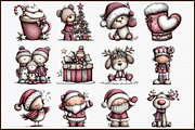 Cute Cartoon-Christmas Clipart Png, an Animal Illustration by Sublimation Artist (Thumbnail 3 of 6)