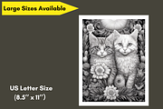 Cute Cat Coloring Pages for Adult, a Brochure Template by LA Design (Thumbnail 8 of 10)