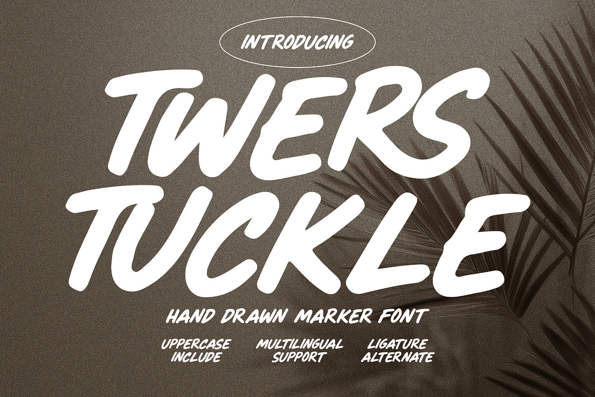 Twers Tuckle Hand Drawn Marker Font, a Handwritten Font by Maulana Creative (Photo 1 of 7)