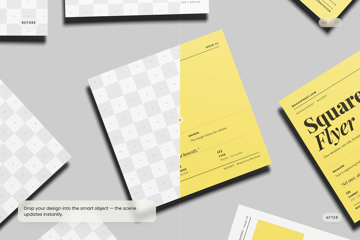 Square Flyer Mockup, an Advertising Mockup by Toasin Studio (Photo 2 of 7)