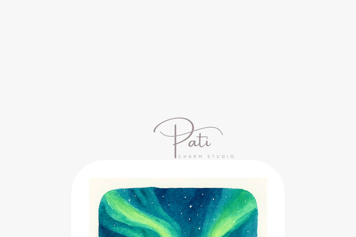 Aurora Borealis Clipart Set, a Decorative Illustration by Pati Charm Studio (Photo 6 of 8)