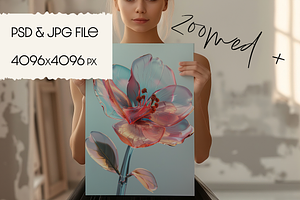 BALLERINA Holding Poster Mockup