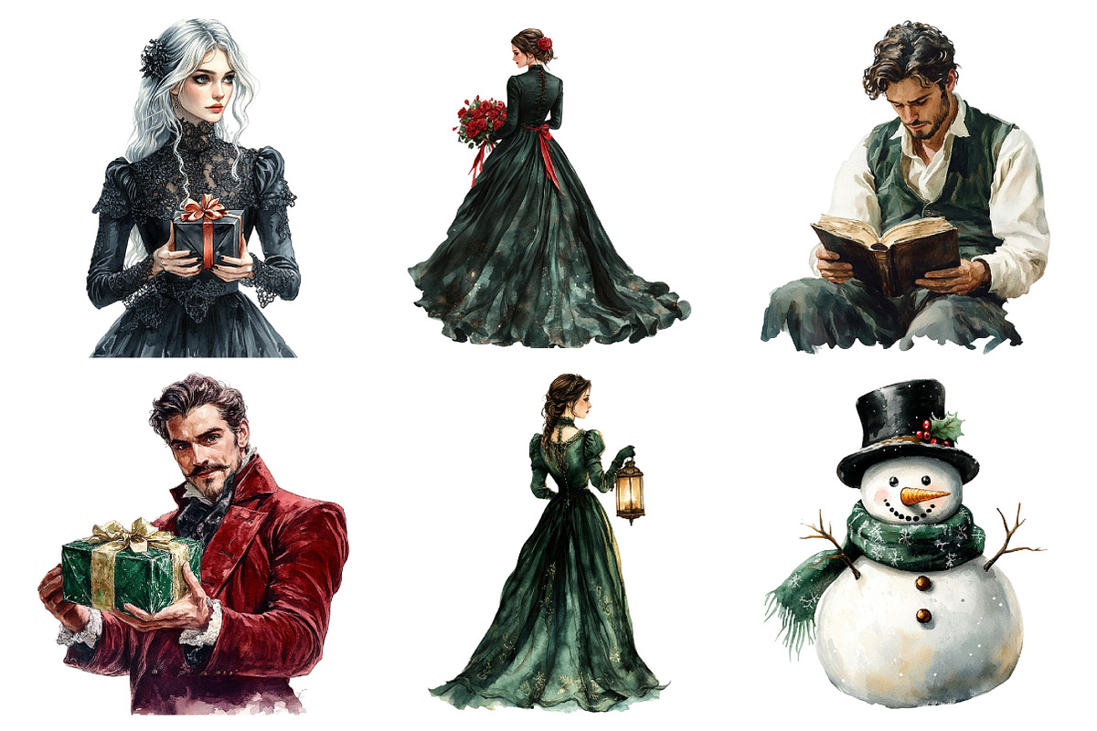 Dark Coquette Noel Clipart, an Illustration by Daily.Designs (Photo 5 of 5)