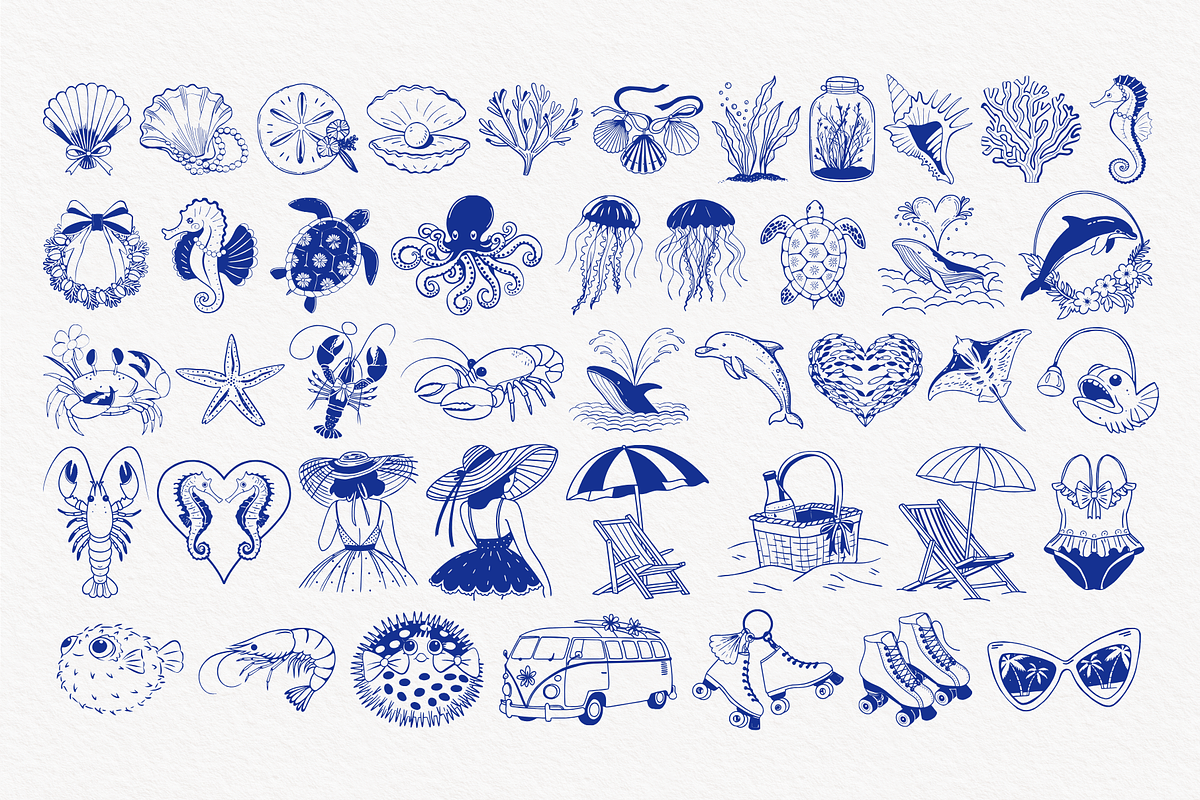 Coastal Clipart Bundle, an Illustration by TatiMockup (Photo 2 of 7)