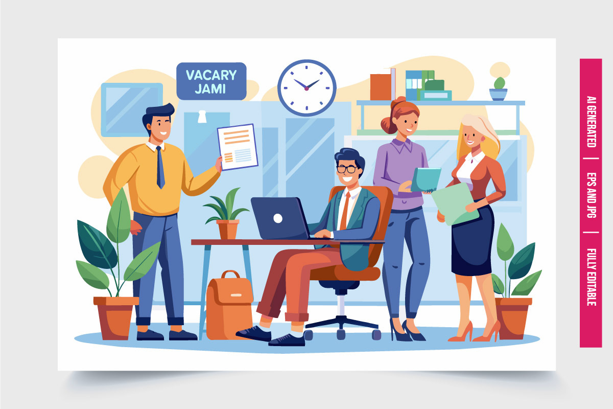 Business Professionals Collaborating, a Finance Illustration by Tanuart (Photo 2 of 3)