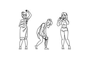 skin shaving woman vector, a Person Illustration by pikepicture
