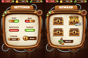 Steampunk GUI for Mobile Game, an Illustration by wowu (Thumbnail 2 of 9)