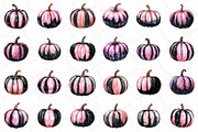 Creepy Black and Pink Fall Pumpkin, an Illustration by DreamPrint404 (Thumbnail 3 of 6)