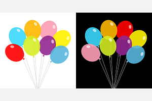 Balloon set. Bunch of balloons.
