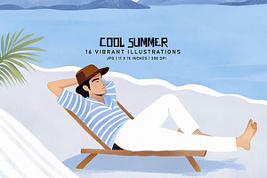 Cool Summer, a Decorative Illustration by Digital Art Creations