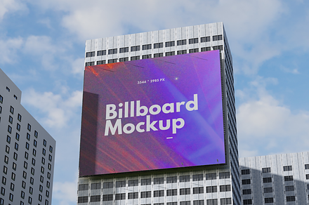 Billboard on Building Mockup, an Advertising Mockup by PaperMoon