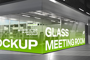 Glass Meeting Room Mockup, an Advertising Mockup by Unerispace (Thumbnail 2 of 4)
