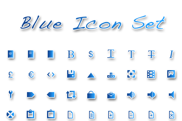Blue Icon Set