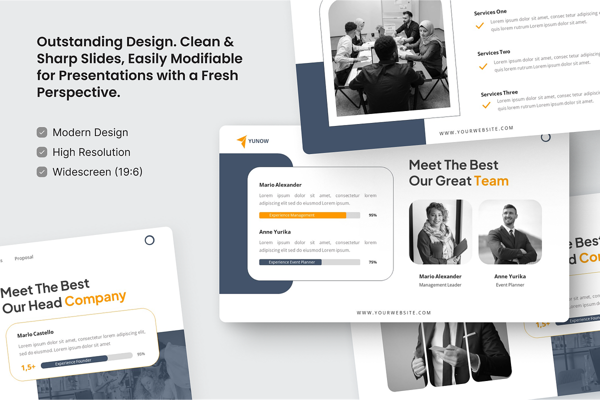 Yunow - Business Proposal Powerpoint, a Presentation Template by SquidPixey (Photo 3 of 6)