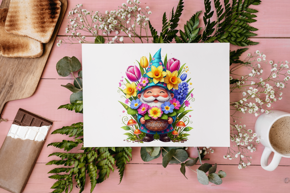 Spring Gnome Garden PNG Clipart Cute, an Object Illustration by KennedyStudio (Photo 5 of 5)