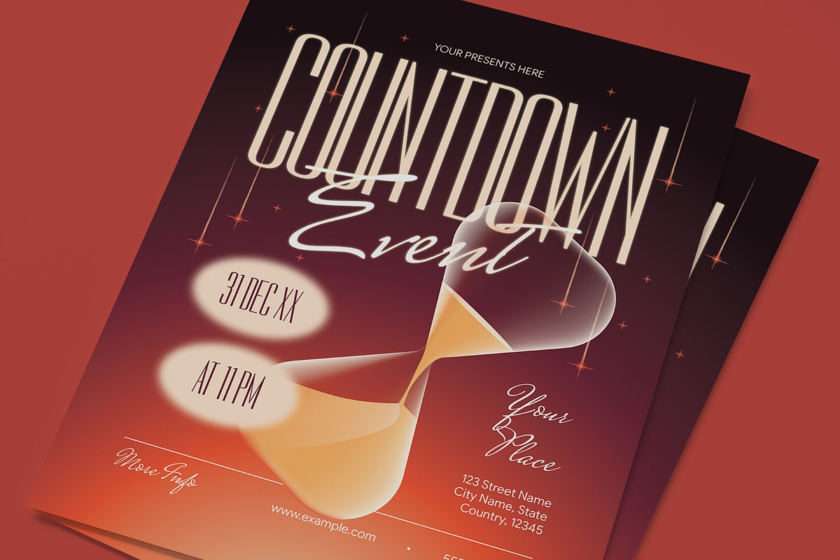 Countdown Event Flyer, a Flyer Template by graphicook (Photo 2 of 3)