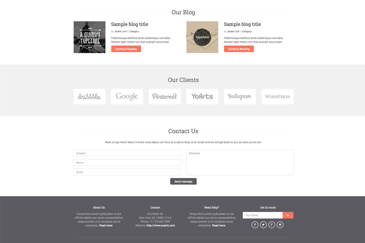 Start - Responsive One Page Template, a Landing Page Template by YoArts (Photo 4 of 5)