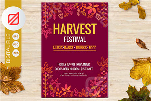 Fall Festival Autumn Party Flyer