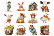 Fall Farm Clipart Bundle, an Illustration by Design Market (Thumbnail 3 of 4)