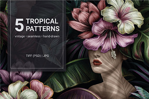 Tropical Vintage Patterns Set