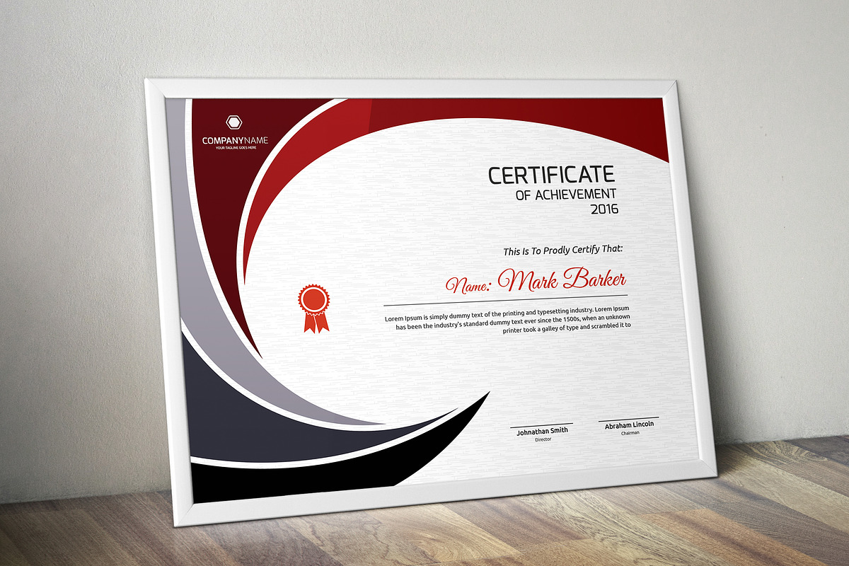 Certificate Word | PSD | AI, a Stationery Template by Curve Design (Photo 2 of 6)