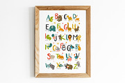 English Alphabet and cards. EPS, PDF, an Animal Illustration by KVIO (Thumbnail 2 of 8)