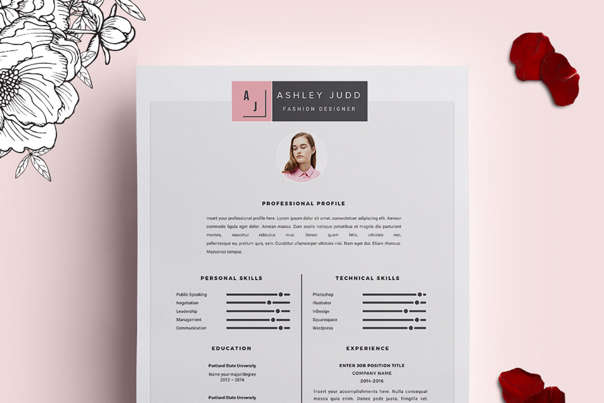 Fashion Designer Resume Template /CV, a Resume Template by Resume21 (Photo 1 of 5)