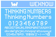 Thinking Numbers font, a Sans Serif Font by weknow (Thumbnail 1 of 8)