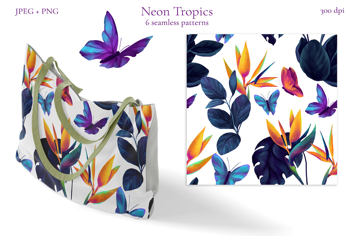 Neon Tropics watercolor, an Object Graphic by Salted Galaxy (Photo 10 of 16)